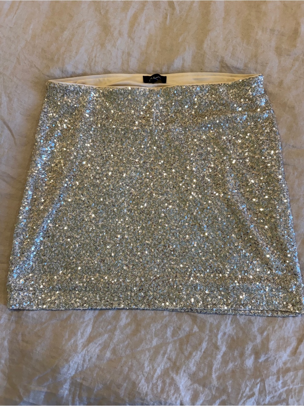 Reitmans Silver Sequin Mini Skirt